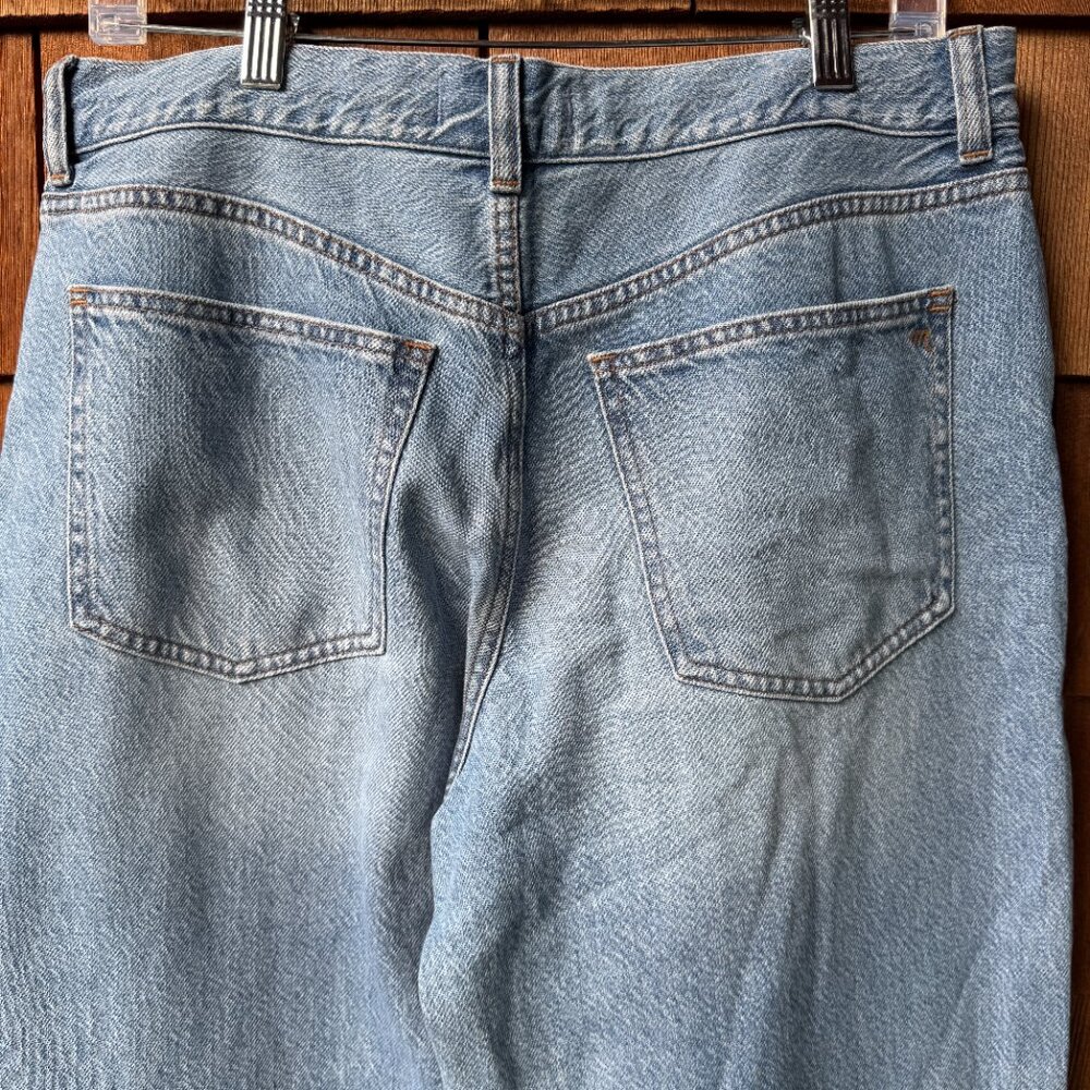 Madewell Vintage Light Blue Denim Drawstring Superwide Leg Jeans in Women's 29 - Picture 11 of 13